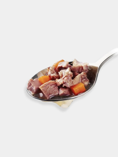 Garniture avec bouillon pour chien