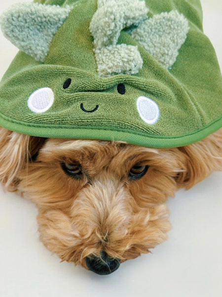 Peignoir de séchage pour chien - Dinopup 🦖 - Cocopup London