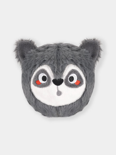 Balle en peluche pour chien - Raton laveur 🦝 - HugSmart