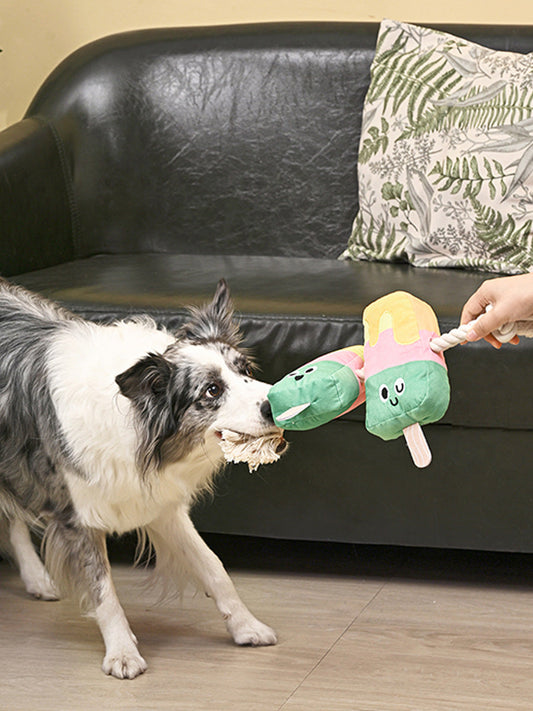 Peluche pour chien avec corde - Duo de Glace🍦🍦 - HugSmart