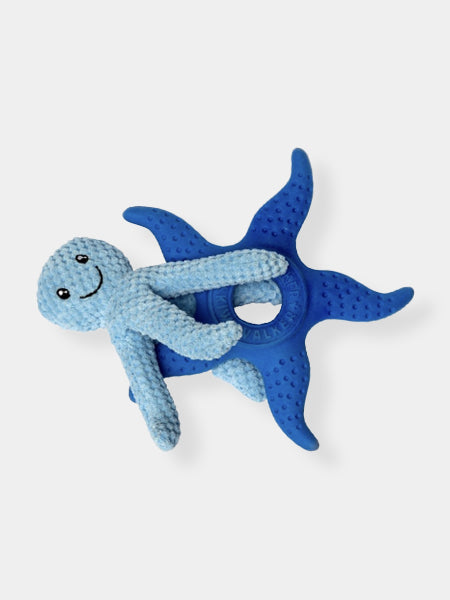 Peluche Pieuvre 2-en-1 pour chien - Bleu - Kiwi Walker