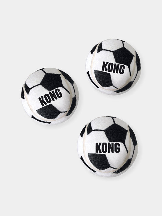 Balles de tennis Kong pour chien sans couineur - Edition supporter⚽