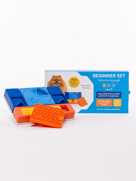 Jouet d’occupation pour chien – Kit Débutant (4 modules + 1 module de léchage) - Pawzler