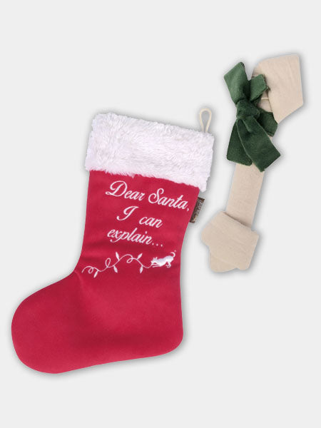 Jouet en peluche pour chien - Merry Woofmas - Chaussette de Noël - Pet PLAY