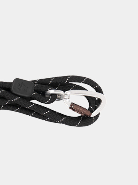 Laisse en corde recyclée pour chien - Black Raven - Woolly Wolf