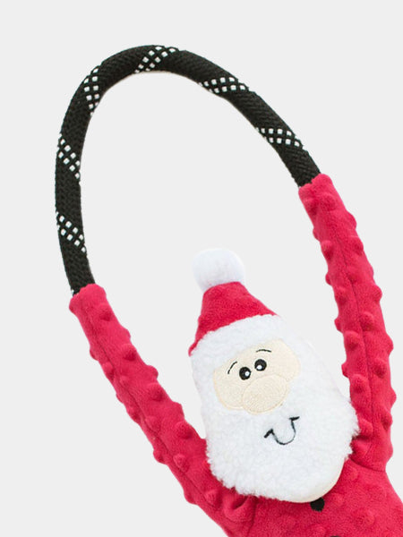 Peluche originale pour chien - Père Noel Santa RopeTugz 🎅 - Zippy Paws