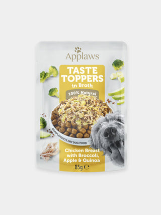 Topping à base de bouillon pour chien - poulet et brocoli