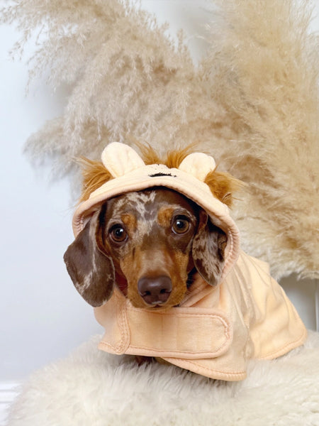 Peignoir de séchage pour chien - Lion 🦁 - Cocopup London