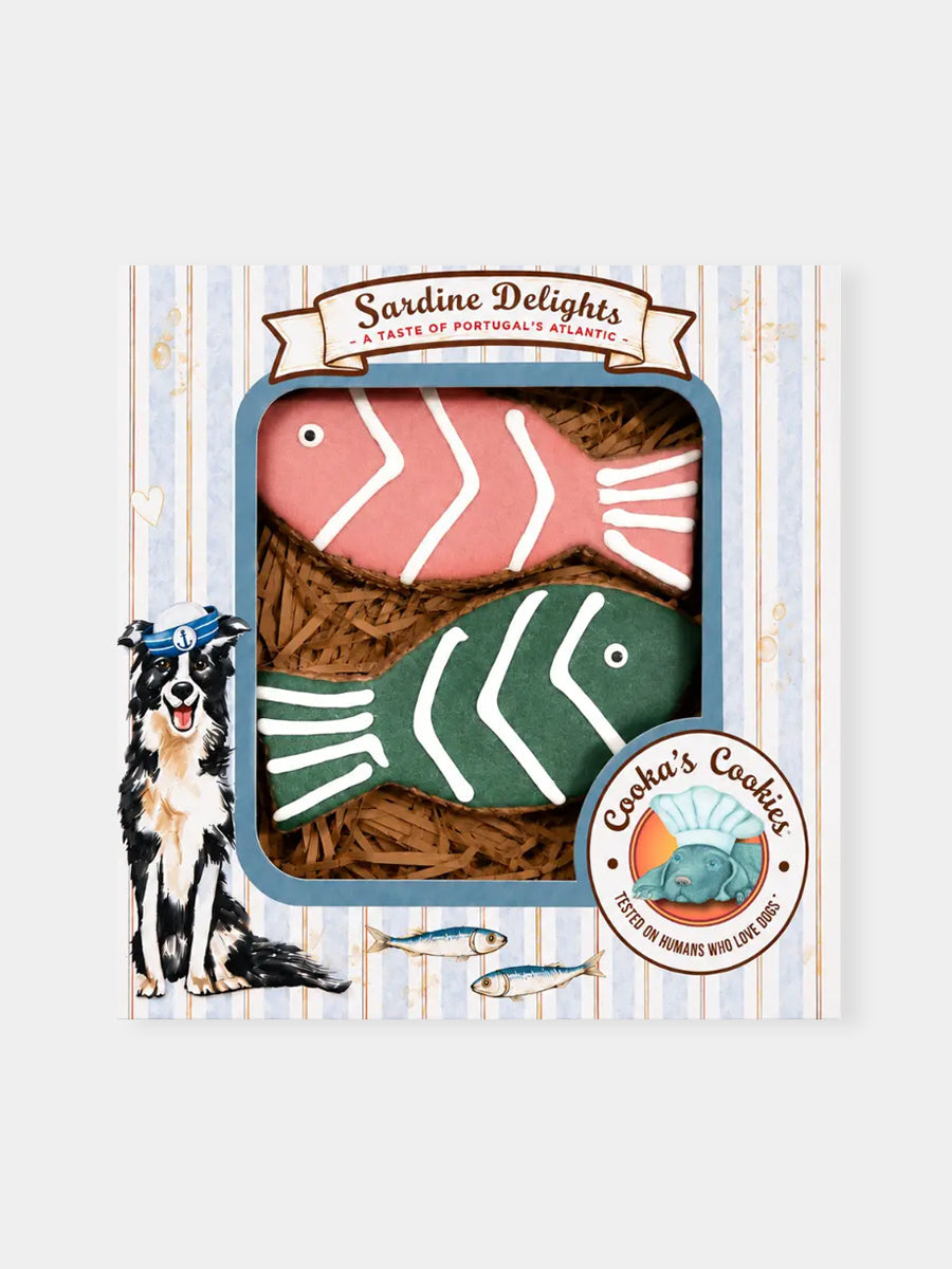 Assortiments de 2 gâteaux pour chien Sardine Delights 🐟 – Cooka's Cookies