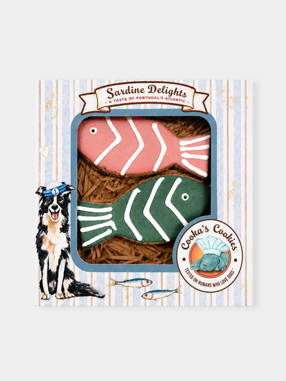 Assortiments de 2 gâteaux pour chien Sardine Delights 🐟 – Cooka's Cookies