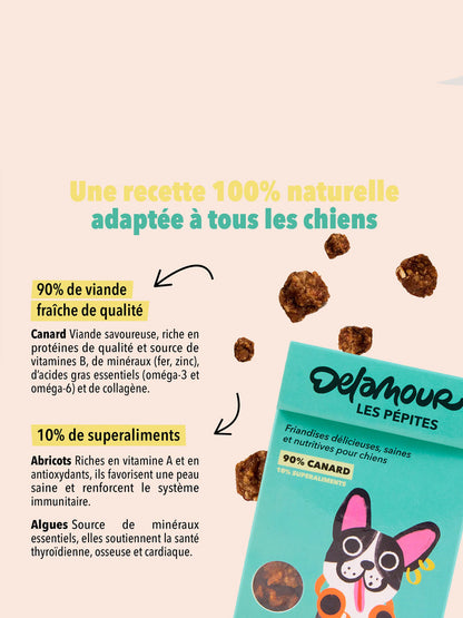 Friandises pour chien - Les Pépites au Canard 🦆 - Delamour