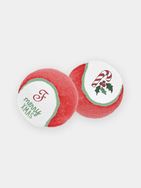 Balles de tennis Merry Xmas pour chien - Ferribiella