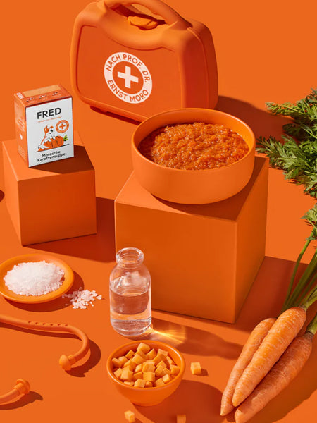 Garniture smoothie de carottes pour chien