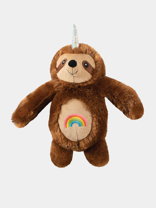 Peluche pour chien - slothicorn tatoué - Design tatoué, coloré et fun, Squeaker intégré, Doudou pour le canapé comme pour le jeu