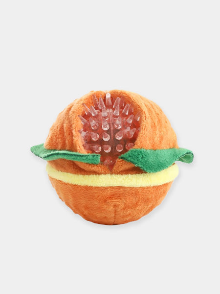 Balle en peluche pour chien - Food Party Hamburger - HugSmart