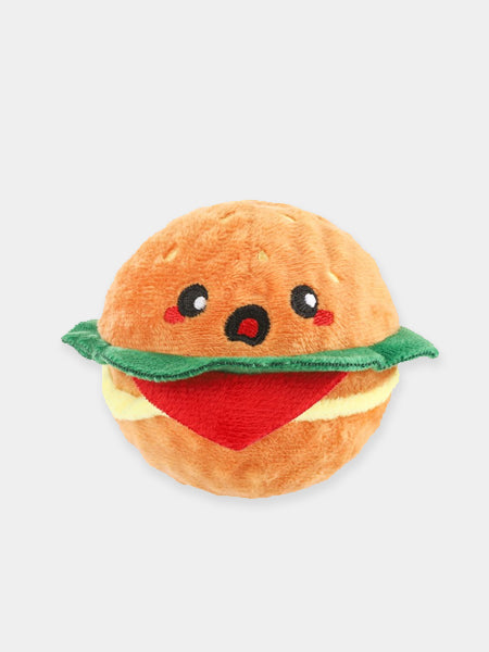 Balle en peluche pour chien - Food Party Hamburger - HugSmart