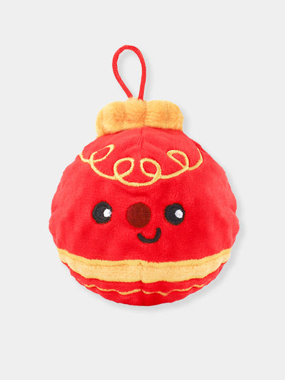 Balle en peluche pour chien - Boule de Noël 🎀 - HugSmart