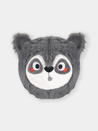 Balle en peluche pour chien - Raton laveur 🦝 - HugSmart