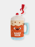 Jouet en peluche pour chien avec corde - root beer - Design Smoothie, Squeaker intégré et corde, Occupe le chien mentalement et physiquement
