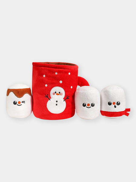 Jouet d'occupation pour chien - Chocolat chaud de Noël ☕ - HugSmart