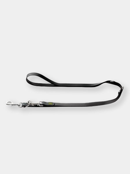 Laisse pour chien 4 positions en Biothane - Noire - Hunter