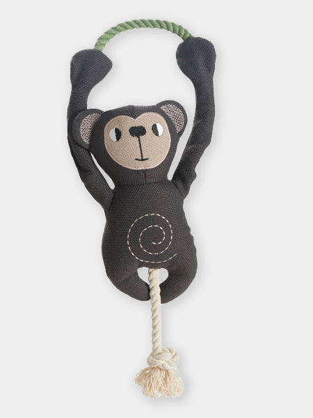 Peluche pour chien avec corde