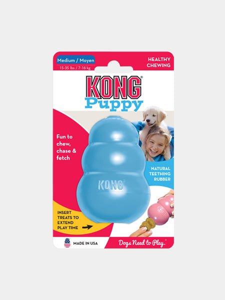 Jouet KONG Puppy â mâcher pour chiot - Taille M - Bleu