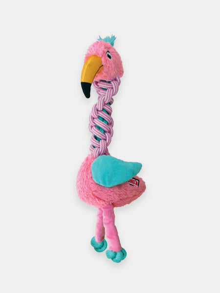 Peluche KONG Knots pour chien S/M - Flamant rose
