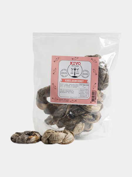 Friandises pour chien - Donut de peau poisson séché