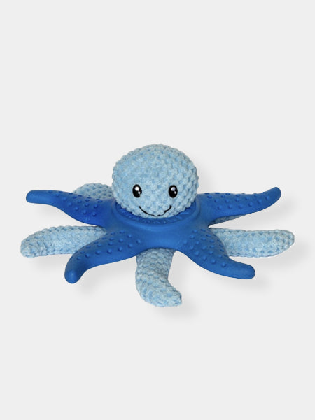 Peluche Pieuvre 2-en-1 pour chien - Bleu - Kiwi Walker