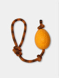 Jouet pour chien haute densité avec corde - egg - Jeux de lancer et de tir à la corde, Résiste à l'abrasion et aux coups de dents