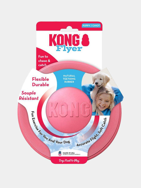 Frisbee pour chiot - KONG® Puppy Flyer - Rose
