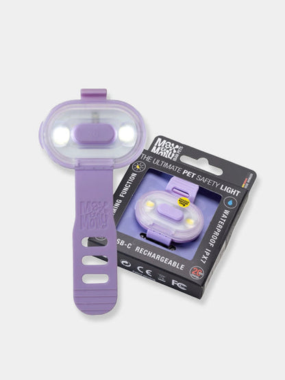 Lumière haute visibilité pour chien - Max & Molly Matrix 2.0 - Lavande