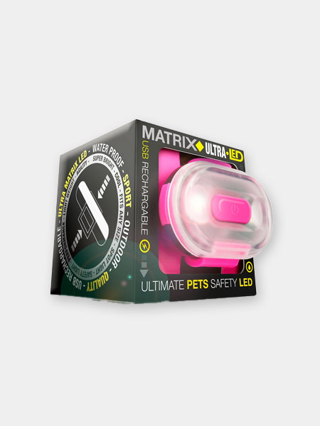 Lumière haute visibilité pour chien - Max & Molly - Sangle Rose