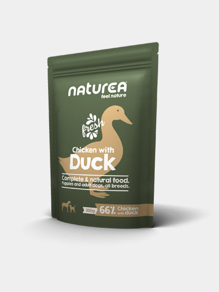 Pâtée pour chien - Recette au Poulet 🐓 et Canard 🦆 (66%) - Naturea