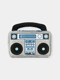 Jouet rétro pour chien - bombox - Collection 80's, forme, Corde à mordiller cachée dans la poignée, Cassette surprise qui couine à l'intérieur
