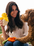Peluche pour chien - hippity hoppity - poussin dans son œuf - Coquille amovible pour jeu de fouille, Couine légèrement, stimule le jeu