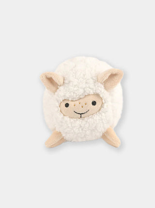 Jouet en peluche pour chien - mouton - Balle à picots qui couine, Papier froissé pour plus de fun, Garnissage PlanetFill recyclé