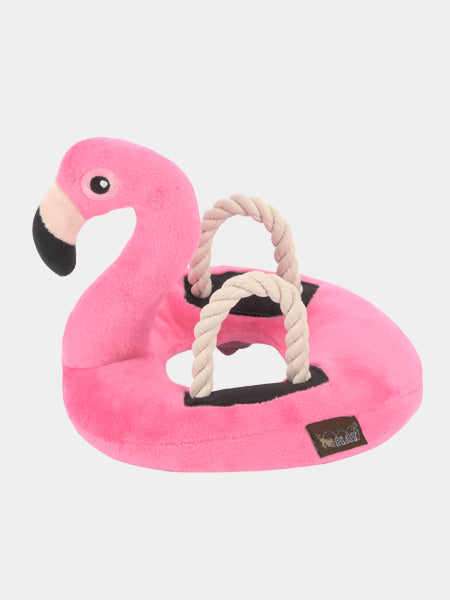 Jouet en peluche pour chien - Tropical Paradise - Bouée Flamant Rose 🦩 - Pet PLAY