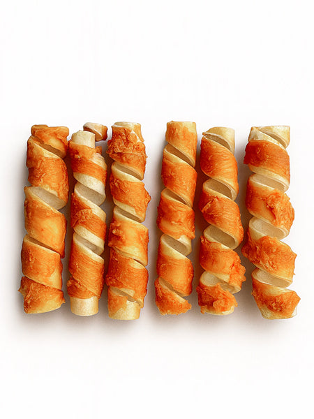 Friandises à mâcher pour chien - Peau de Bœuf enroulée de filet de Poulet - Sanadog