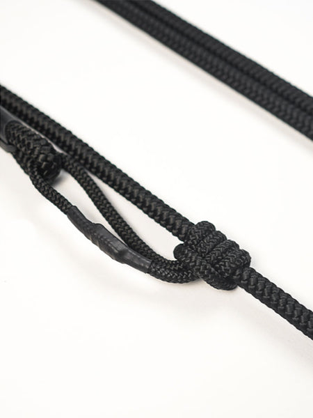 Laisse pour chien extensible en corde - Noir - Ringhio