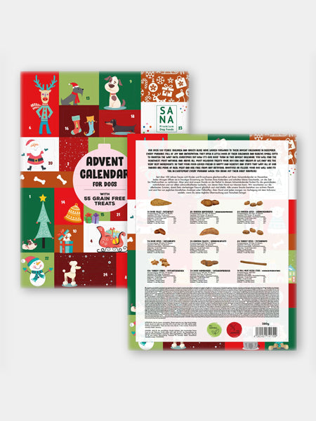 Calendrier de l'avent XL pour chien - 55 friandises - Sanadog