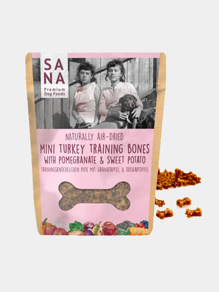 Friandises éducation pour chien - dinde et patate douce - Format idéal pour l’éducation positive, Sachet 100 g ou seau 1 kg