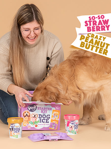 Kit de préparation pour glaces pour chien 🍓 + 🥜 - Grand chien - Smoofl
