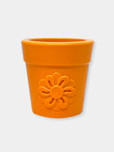 Jouet d'occupation pour chien - pot de fleur orange
