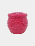 Jouet d'occupation pour chien - pot de miel rose - Jouet à remplir en forme de pot de miel, Se garnit de nourriture humide ou de topping