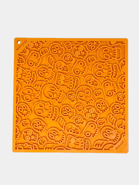 Tapis de léchage pour chien et chat - Fantôme Orange - SodaPup