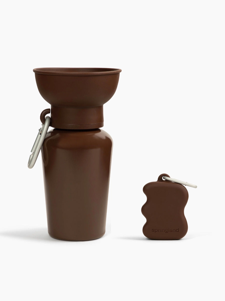 Pochette à friandises pour chien en silicone - Marron - Springer