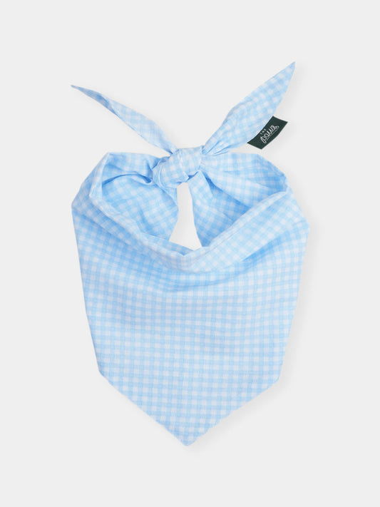 Bandana pour chien - Gingham Baby Blue - The Paws