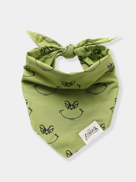 Bandana d'Hiver pour chien - Motif Grinch - The Paws